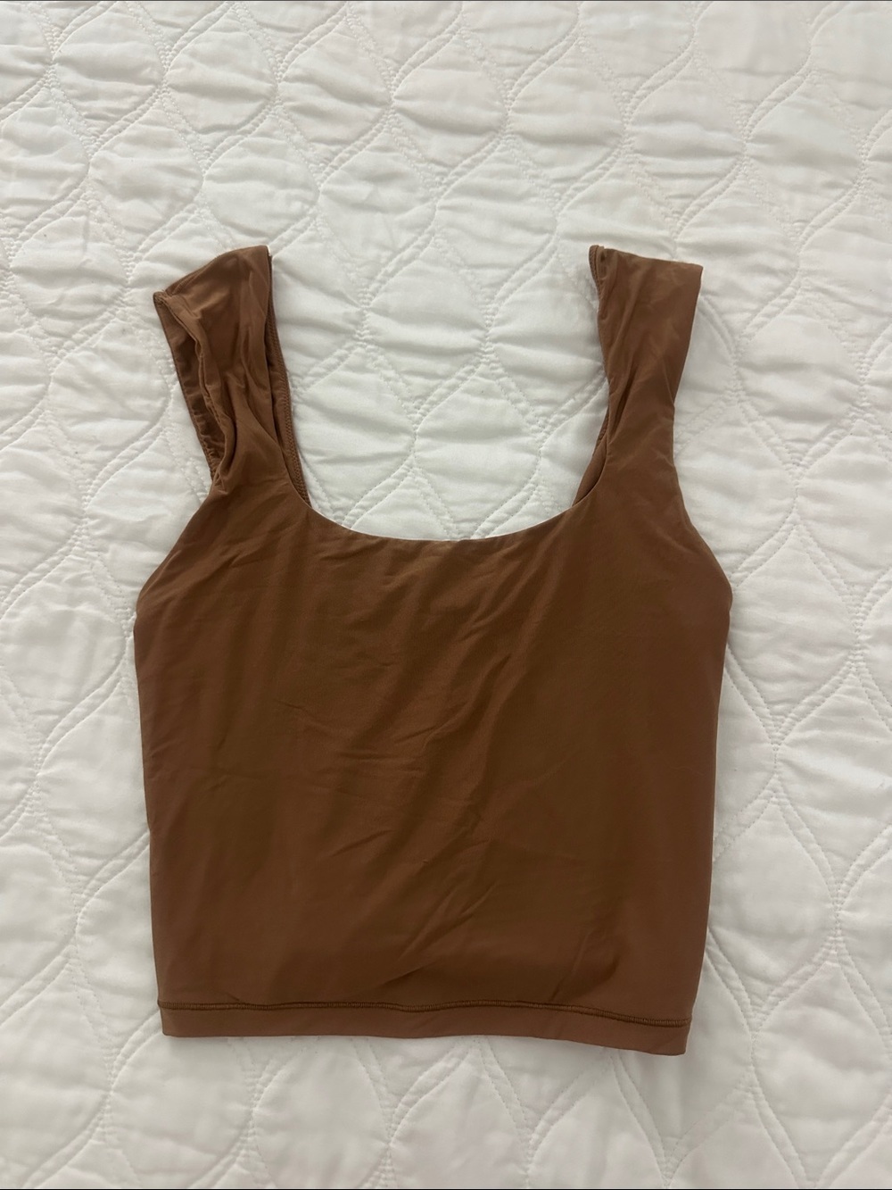 Aerie Smoothez Brown Square-Neck Crop Tank